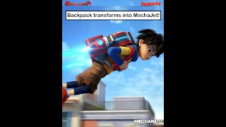 Backpack Transforms Into Mechajet  Mechamato