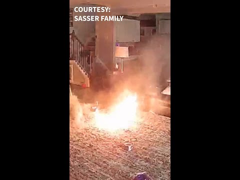 Must Watch: Dog gets hold of lithium battery setting house fire