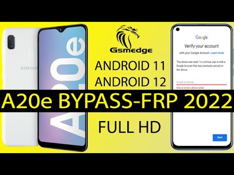 New Update FRP Samsung Galaxy A20e Remove Google Account Frp Bypass 2022