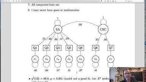 Psychometrics - Lecture 9 - Structural equation modeling