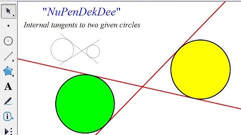 Constructing internal tangents to two given circles using GSP
