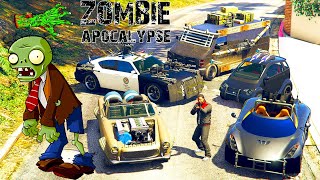 GTA 5  Stealing The Zombie Apocalypse Vehicles with Franklin! (Real Life Cars #108)