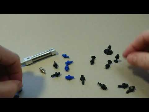 3D printed pneumatic fitting with M5 thread for 4mm tubing
