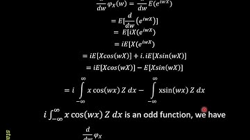 Characteristic Function of a Standard Normal Distribution