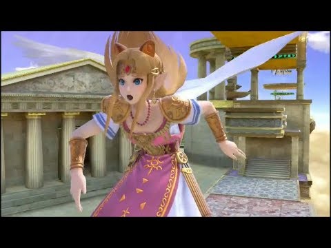 スマブラSP　ゼルダ　踏みつけ落下モーション　鑑賞