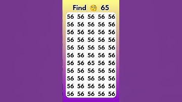 Find the odd number 65 #shorts #youtubeshorts #oddoneout