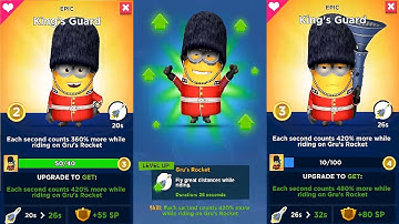 Minion Rush Kings Guard level up costume gameplay walkthrough ios