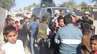 Soldiers Passing Out Soccer Balls Al Hillah Iraq