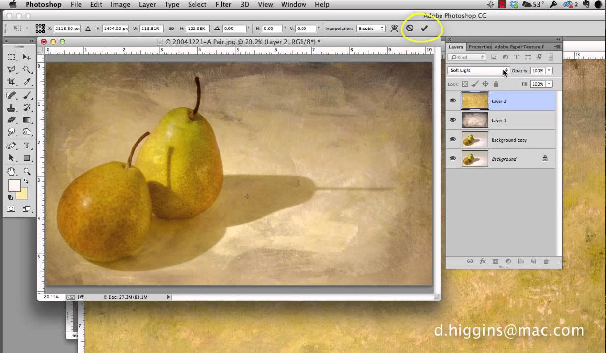 Adding textures to create a painterly enhancement to your image