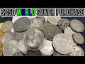 250 silver world coin collection unboxing  bought from a local coin dealer