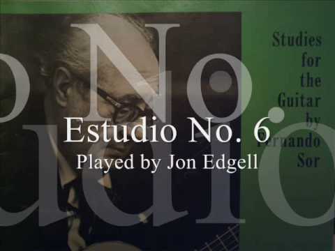 Sor Estudio No 6 for Classical Guitar