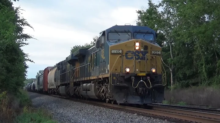 CSX AC44CW 225 w/ Fouled K5LA Leads Mani-Grain G412-18 on 7/19/22