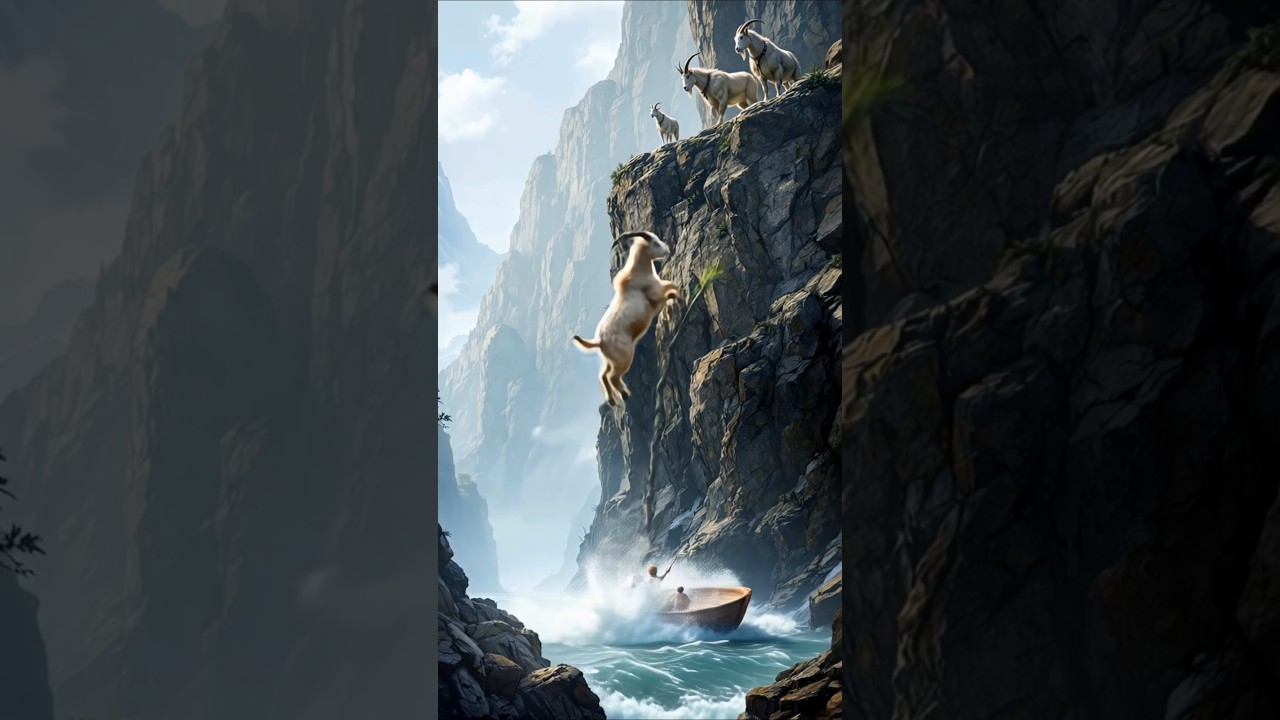 Mountain Goat's Crazy Stunt Shocks Everyone! ‼️⁉️ 🐏🐐 