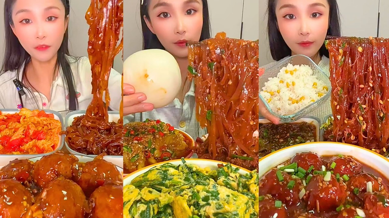 Insane Chinese Takeout Mukbang | Spicy Noodles, Rice Rolls & Crunchy Chicken ASMR #433