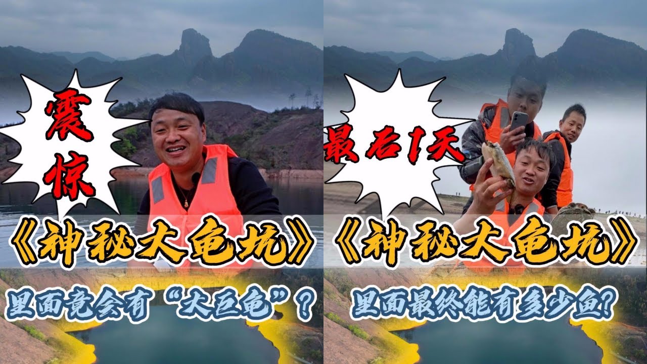 花50000元包下龟峰山脚下神秘大水潭，里面究竟有多少鱼？“巨龟”能抓到吗？#户外抓鱼 #户外捕鱼 #大表哥抓鱼 #乡村生活 #农村生活