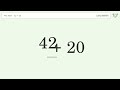 Long Addition Problem 42+20: Step-by-Step Video Solution | Tiger Algebra