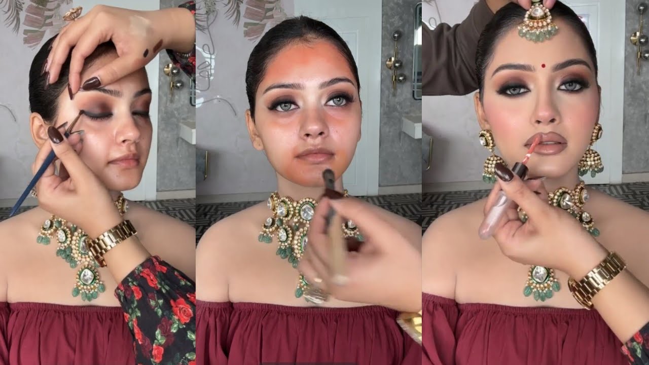 Best Bridal Makeup For Beginners/ Winter Bridal Makeup For Beginners/ 🔴 Live Makeup / Natural Makeup