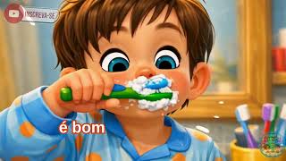 Escova, escova o dentinho! #MusicaParaCriancas #HoraDeEscovar #HigieneDivertida #VideoInfantil