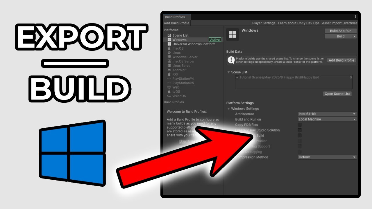 How To Export/Build To Windows In Unity 6 - YouTube