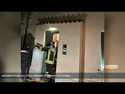 INCENDIO IN UNA VILLETTA: ANZIANO USTIONATO | 24/11/2022