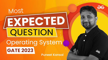 20 Most Expected Question for GATE 2023 : Operating System || GATE