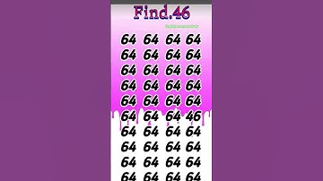 Find 👉 46 🤔 odd number puzzle 🧩 iq test 🧠 math reasoning puzzle 🧩 #iq #mathematicspuzzles #mathspu