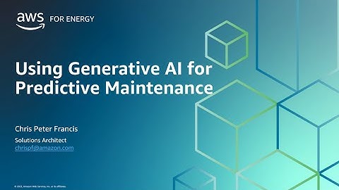 Using Generative AI for Predictive Maintenance on AWS