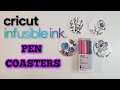 How to use Cricut Infusible Ink Pens - Coasters - Draw with Cricut