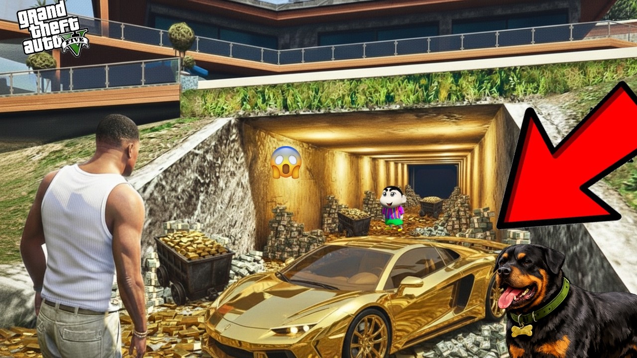 Franklin Finds a Mysterious Underground Bunker in His Home! 😱 | GTA 5