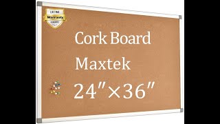 Cork Board Bulletin Board – 24 x 36 Message Board Wall Mounted Pin Board Aluminum Framed - Review