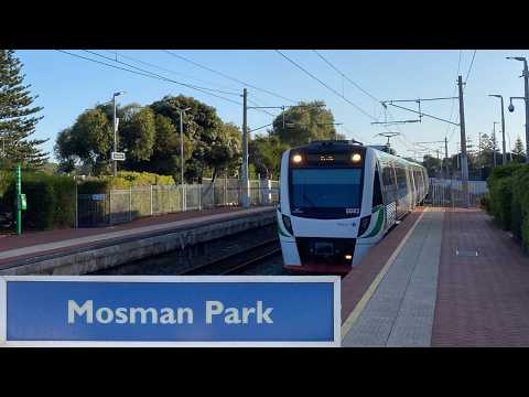 Trains at Mosman Park Station