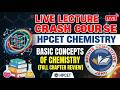 LIVE LECTURE CRASH COURSE,HPCET CHEMISTRY(BASIC CONCEPTS OF CHEMISTRY FULL CHAPTER REVIEW)