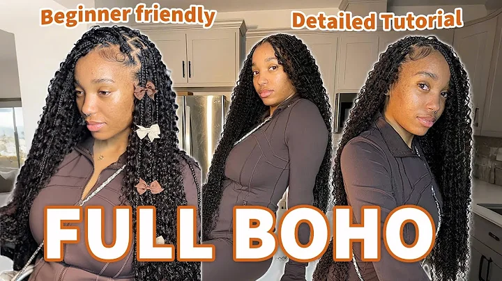 2025 Beginner Friendly Full Boho Knotless Tutorial ft. Eayon Hair 20" Deep Curly Human Hair