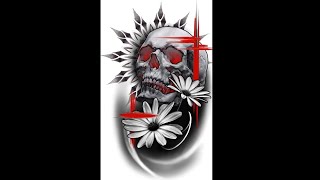 Membuat design tattoo/gambar dengan autodesk di android (timelapse) screenshot 2