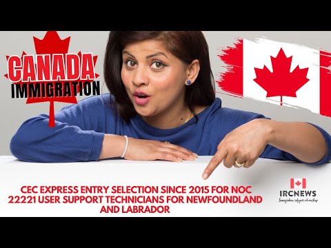 Canada Immigration CEC Express Entry selection for NOC 22221 User support technicians for NFL
