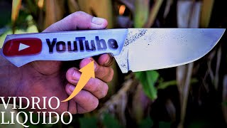 HACIENDO un MANGO de CUCHILLO con VIDRIO LIQUIDO