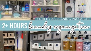 2+ HOURS LAUNDRY ROOM & CLEANING PRODUCT ORGANIZATION & DECLUTTER // Laundry Organizing Marathon