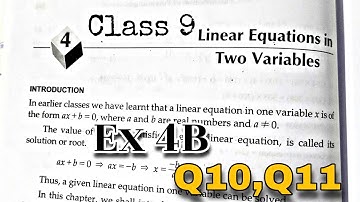 Ex 4B Q10 Q11 Class 9 Maths Linear Equation In Two Variable | CBSE | RS Aggarwal | Rajmith study