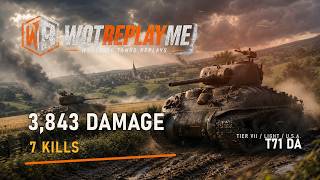 T71 DA Tier VII LT Replay | Ghost Town | 7 Kills
