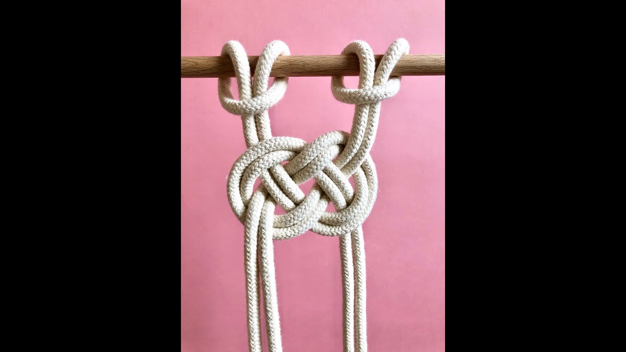 Macramé Basics How to make a JOSEPHINE KNOT (Japanese Awaji Knot