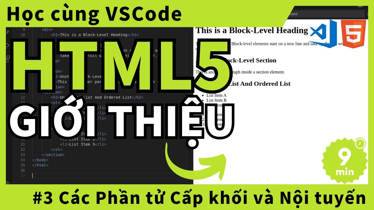 [Học cùng VSCode] Nhập môn HTML #3 Các Phần tử Cấp khối và Nội tuyến ...