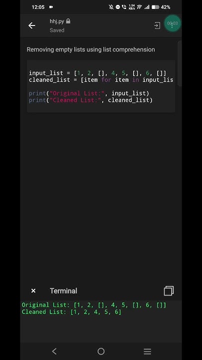 Python | Remove Empty Lists from a List Using List Comprehension - YouTube