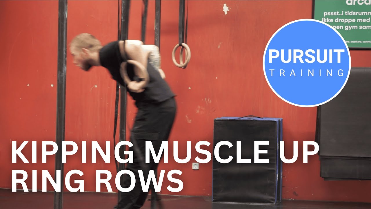 Kipping Muscle Up Ring Rows - YouTube