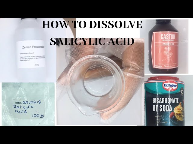 HOW TO DISSOLVE SALICYLIC ACID WITH DIFFERENT SOLVENTS|SOLUBILISING BHA class=