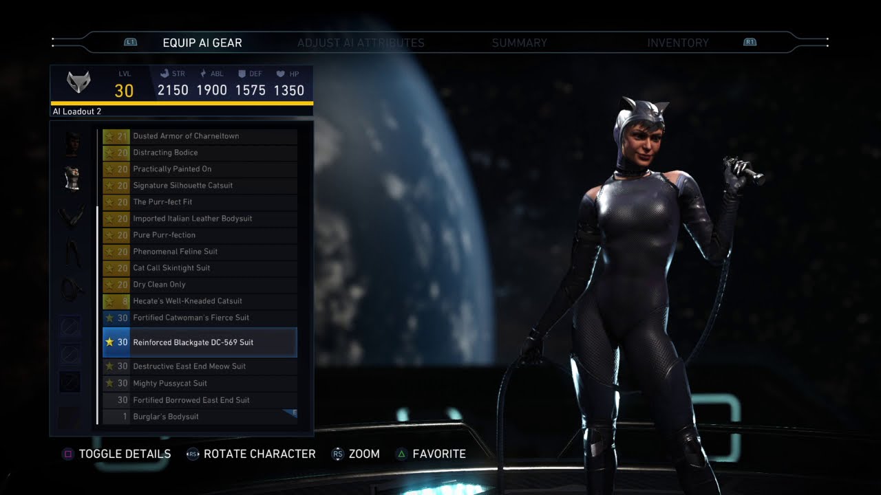 Customization for Catwomans gear and skins in Injustice 2! 