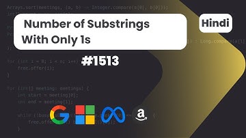 Number of Substrings With Only 1s | Leetcode 1513 | DSA | HIndi Explaination | Code With Deepak