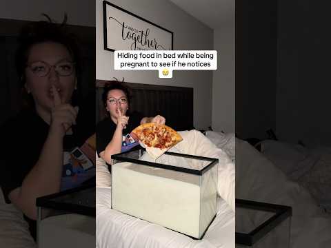 Mom pranks dad by hiding food in bed to see if he notices #shorts