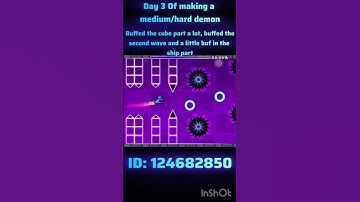 Day 3 of making a hard demon #geometrydash #gdupdate #gd #shorts