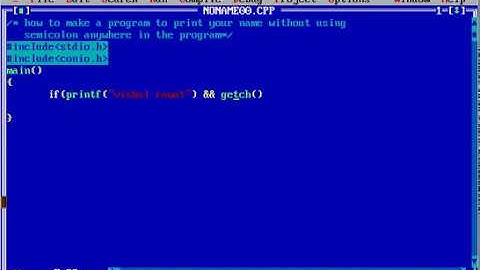 Programming in C Printing name without semicolon
