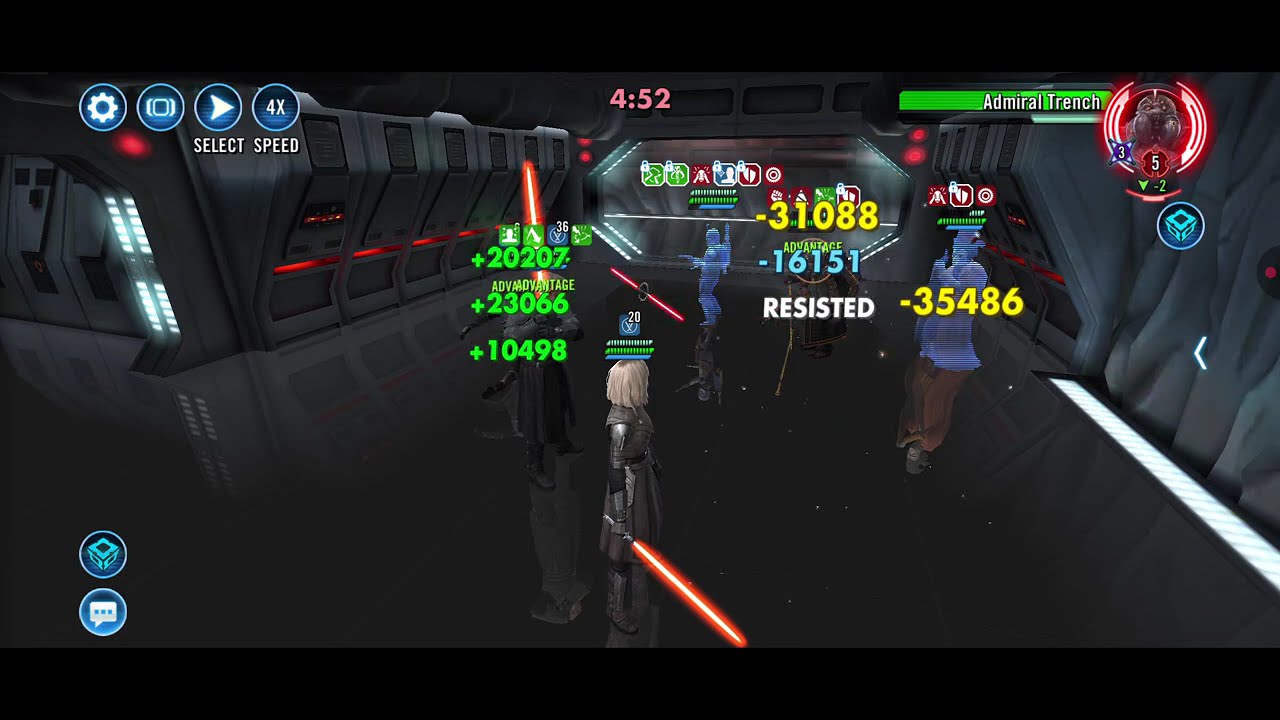 [3v3] Baylan/Shin/Marrok (wordy UFU) vs. Trench/Nute/Jango (L15 Trench FDC): 57 banners